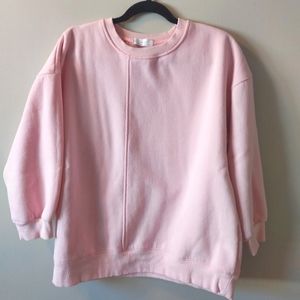Oak + Fort Crew Neck Sweatshirt Pink